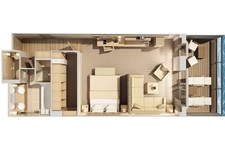 MS EUROPA 2 Penthouse Suite Grundriss
